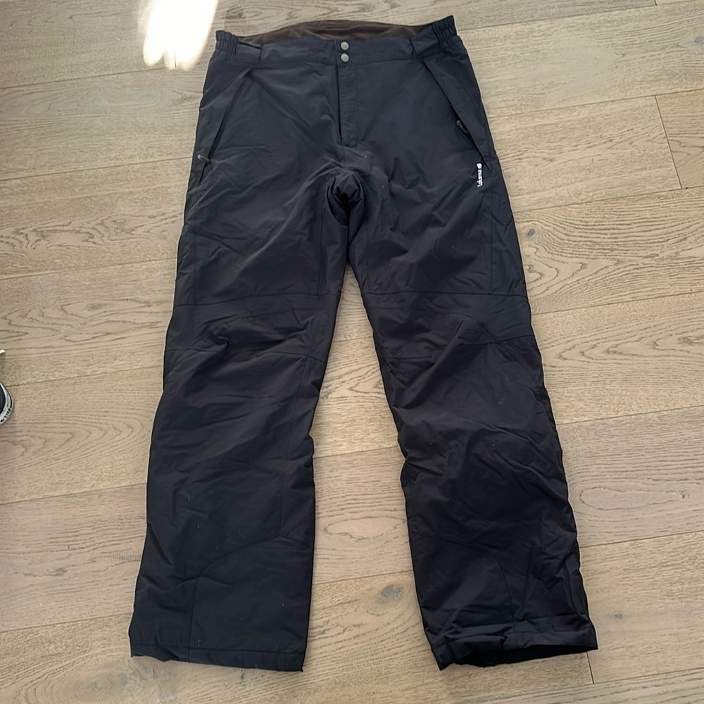 Ski pant Men Dark grey Black with interior lining Technical snow Outdoor